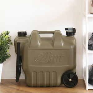 ウォータータンク 20L キャスター付き ASNTタンク 水専用 （ コック付き 水 タンク ウォータージャグ 20リットル ポリタンク 給水タンク 