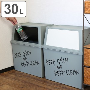 ゴミ箱 30L 分別 積み重ねゴミ箱 ワイド （ 30l 30リットル ごみ箱 ふた付き キッチン ダストボックス スタッキング フロント プッシュ 