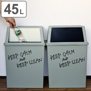 ゴミ箱 45L 分別 積み重ねゴミ箱 ワイド （ 45l 45リットル ごみ箱 ふた付き キッチン ダストボックス スタッキング フロント プッシュ 