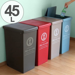 ゴミ箱 45L ふた付き スライドペール 45リットル ( ごみ箱 ダストボックス キッチン フタ付き プラスチック 45l スリム ペール 大