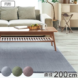 ラグ スミノエ カーム 円形 200×200cm （ 送料無料 ラグマット カーペット 絨毯 丈夫 長持ち 清潔 安全 防ダニ加工 肌に優しい 防炎加工