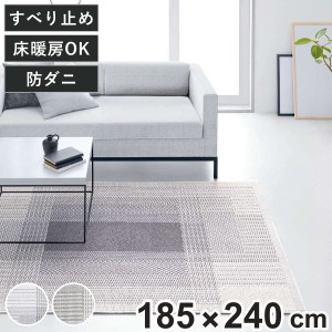 ラグ スミノエ フィルナス 防ダニ加工 185×240cm （ カーペット 絨毯 マット ラグマット 機能ラグ 長方形 3畳 防ダニ ホットカーペット