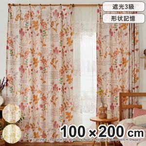 カーテン POOH/From friends 遮光カーテン 3級 くまのプーさん 100×200cm 1枚入り （ ドレープカーテン 既製 間仕切り 窓 目隠し 遮光 