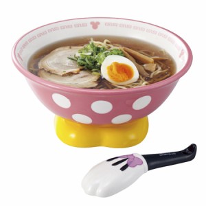 ラーメン鉢 れんげ ラーメンセット 食器 ミニーマウス （ スプーン 丼鉢 どんぶり おもしろ雑貨 器 ディズニー ）