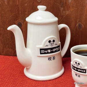 ティーポット 670ml ミッキーマウス 喫茶 磁器 （ 紅茶ポット 急須 ストレーナー 茶こし ティーサーバー 紅茶 お茶用品 レトロ ティーウ