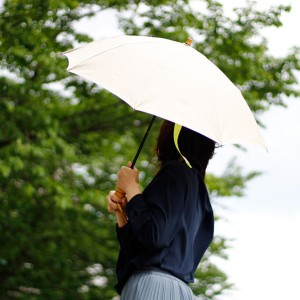 日傘 SURMER 折りたたみ 麻無地 ベルクロテープ 日本製 （ sur mer シュルメール 折りたたみ傘 雨傘 兼用 レディース 麻 無地 UVカット 