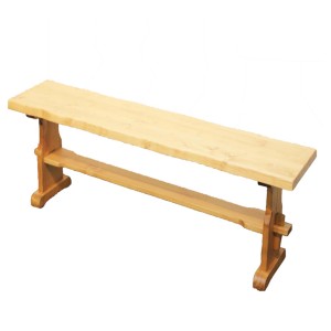 ダイニングベンチ 2〜3人掛け 天然木 カントリー調 幅155cm （ 無垢 北欧 パイン材 木目 木製 ベンチ チェア 椅子 いす 単品 完成品 2人