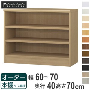 オーダー本棚 タフ棚板タイプ 幅60-70cm 奥行40cm 高さ70cm （ 収納棚 書棚 本棚 オーダー ラック 壁面収納 書庫 日本製 オーダーメイド 