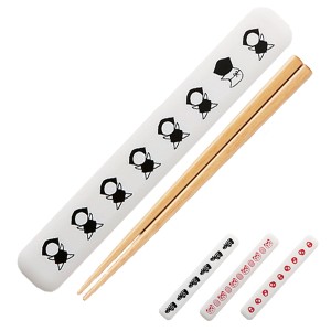 箸&箸箱セット スライド式 和風 18cm 伝統玩具 ( 箸&ケース 日本製 天然木 箸 箸箱 スライド箸箱 箸ケース 引フタ箸箱セット カト