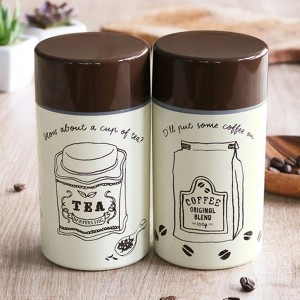 茶筒 大 400ml coffee tea （ お茶容器 茶葉容器 保存容器 キャニスター ストッカー 茶葉入れ 茶缶 コーヒー粉保存 コーヒー豆保存 茶葉