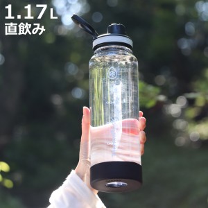 水筒 1.17L サーモフラスク クリアボトル （ 直飲み ウォーターボトル ボトル マイボトル 軽量 軽い 目盛り付き シンプル 目盛り 持ち運