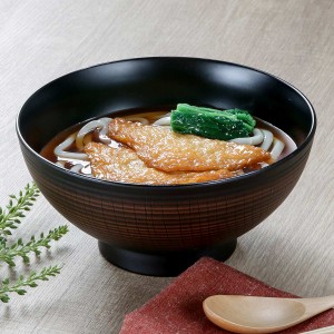 麺鉢 18cm ONES 千筋 栃木目 プラスチック製 （ 食洗機対応 電子レンジ対応 椀 深型 鉢 丼 プラスチック 食器 ボウル ラーメン鉢 スープ 