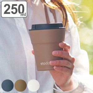 タンブラー 蓋付き 250ml etodo ステンレス （ ステンレスタンブラー ステンレス製 保温 保冷 カップ コップ 洗いやすい 真空断熱 広口 