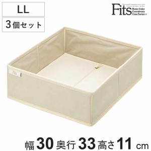 仕切りケース フィッツファブリック せいとんボックス LL 3個セット （ 幅30×奥行33×高さ11cm 収納 引き出し 仕切り 収納ケース 布製 