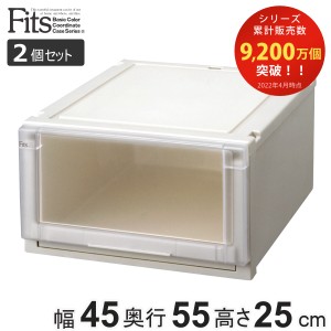 収納ケース Fits フィッツ フィッツユニット ケース 4525 引き出し プラスチック 2個セット （ フィッツケース 収納 収納ボックス 天馬 