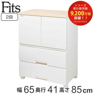 チェスト フィッツプラス キャビネット 2段 幅65×奥行41×高さ85cm FC6512 （ テレビ台 AVボード たんす 収納 タンス リビング収納 衣類