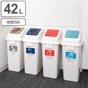 分別ゴミ箱 42L 本体のみ 屋内用 エコ分別カラーペールW45 （ ダストボックス 本体 業務用ゴミ箱 業務用 屋内 フタ別売 分別ごみ箱 分別 