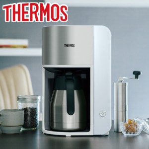 コーヒーメーカー 真空断熱ポット サーモス Thermos ステンレス ECK-1000 ECH （ コーヒーサーバー ドリップ 8杯 大容量 おしゃれ 白 コ