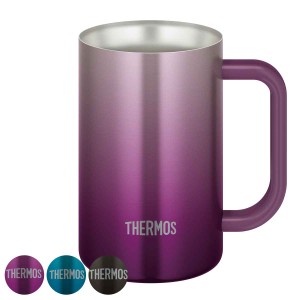 ビールジョッキ 600ml 真空断熱 ステンレス JDK-601C （ thermos 食洗機対応 ジョッキ ビールグラス ビアグラス ビール ハイボール お酒 