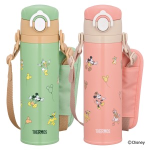 サーモス 水筒 500ml 真空断熱キッズケータイマグ （ THERMOS 保温 保冷 ミッキー ミニー ワンタッチ 直飲み スポーツドリンク対応 子供 