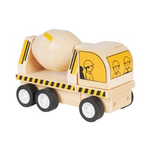 おもちゃ はたらくくるま工事現場 コンクリートミキサー 木製 （ 木製おもちゃ 木のおもちゃ 働く車 玩具 3歳 子ども キッズ 幼児 男の子