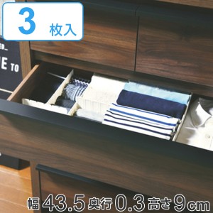 仕切り板 エリアパーティション 高さ9cm 3枚入 白 H90 日本製 タイガークラウン （ 引き出し 収納 小物 整理 仕切り 衣類 下着 靴下 引出