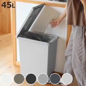 ゴミ箱 45L ペダル ユニード プッシュ＆ペダル （ 45リットル ふた付き 分別キッチン ダストボックス スリム 分別ゴミ箱 棚下 カウンター