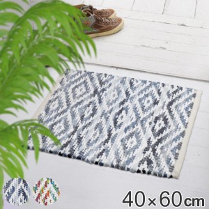 玄関マット 室内用 40×60cm デニムチンディシリーズ （ 玄関 マット 屋内 室内 厚さ1cm デニム チンディ フロアマット ドアマット 綿100