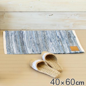 玄関マット 室内用 40×60cm リユースデニム デニムチンディシリーズ （ 玄関 マット 屋内 室内 厚さ1cm デニム チンディ フロアマット 