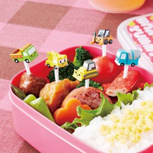 ピック はたらくのりものピック2 お弁当 5本入 （ お弁当ピック 弁当 飾り 子供 幼稚園 保育園 デコ弁 ピンチョス おかずピック くるま 