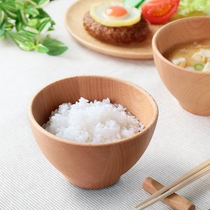 飯椀 260ml ライスボウル 木製 皿 食器 洋食器 天然木 ビーチ （ 茶碗 小鉢 ボウル 茶椀 木製ボウル 汁碗 木製食器 お茶碗 取り鉢 スープ