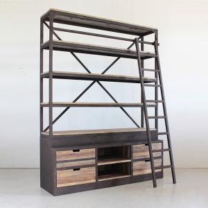 WOODPRO本店】OLD ASHIBA（足場板古材）ラダーシェルフ（はしご型