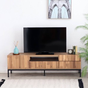 テレビ台 ローボード 幅150cm 日本製 完成品 ゼーレ （ TV台 収納 家具 AVラック テレビ 無垢 アカシア無垢材 スライドレール フラップ扉