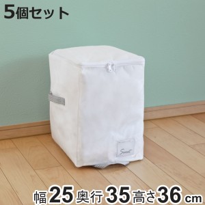 収納袋 ベーシック収納 Sサイズ 幅25×奥行35×高さ36cm 5個セット クローゼット収納 （ 衣類 収納 収納ケース 布団収納ケース 毛布 タオ