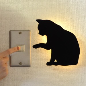 LEDライト That’s Light！ CAT WALL LIGHT ちょっかい （ 足元灯 フットライト LED 猫 キャット ウォールライト ねこ おしゃれ センサー