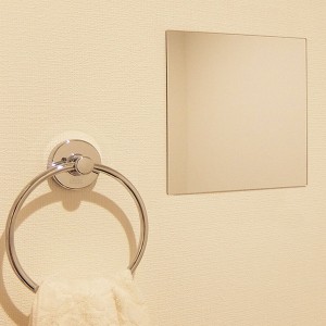 バスミラー ピタッとミラー 正方形 ミラー 鏡 お風呂 粘着 割れない （ バス 浴室 シャワールーム アクリルミラー 軽量 割れにくい 四角 