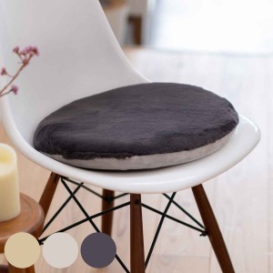 シートクッション comfy u ラウンド 直径40cm （ チェアマット 丸 クッション フロアクッション 高反発 吸湿 発熱 ポリエステル 椅子 ベ