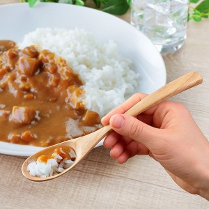 スプーン カレースプーン 20cm 大 栗の木 天然木 カトラリー （ 木製 テーブルスプーン 木 カレー ウッドカトラリー 和食器 栗 デザート