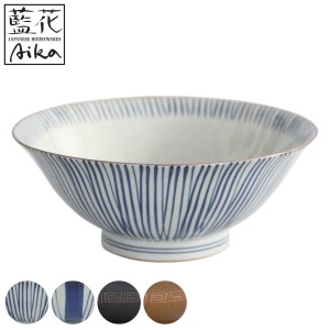 麺鉢 20.5cm 藍花 磁器 波佐見焼 （ 食洗機対応 電子レンジ対応 めん鉢 ラーメン鉢 鉢 モダン シンプル 使いやすい ラーメン うどん そば