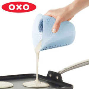 OXO シリコンメジャーカップ 中 500ml 計量カップ （ 計量器具 電子レンジ対応 食洗機対応 計量コップ メジャーコップ シリコン製 シリコ