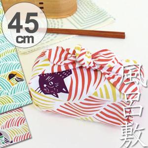 風呂敷 中巾 チーフ こはれ ねこととり 45cm ふろしき ナフキン ランチクロス 綿100% ( 綿 包み お弁当包み 猫 ねこ ネコ グッ