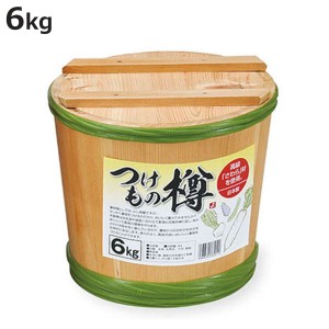 漬物ダル 6kg 木製 さわら 漬物桶 押しふた 袋付き （ つけもの樽 漬物樽 漬け物樽 漬け物桶 つけもの桶 自家製 手作り 漬け物 漬物 保存