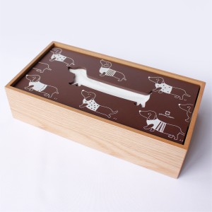ティッシュ ケース 木製 ヤマト工芸 yamato hako 犬 （ ティッシュケース ティッシュボックス かわいい アニマル いぬ イヌ ティッシュカ