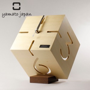 置き時計 ヤマト工芸 yamato PUZZLE STAND ナチュラル （ 時計 インテリア クロック アナログ 天然木 一枚板 高級 シンプル リビング ダ