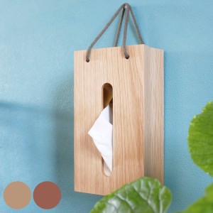ティッシュケース BAG tissue 木製 （ おしゃれ シンプル ナチュラル ティッシュボックス ティッシュカバー 卓上 壁掛け 置き型 ヤマト工