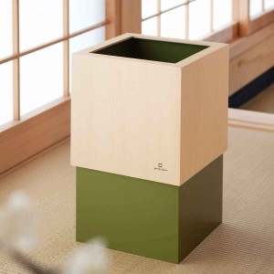 ゴミ箱 木製 10L W CUBE （ ダストボックス ごみ箱 10リットル おしゃれ 袋 見えない スリム リビング 四角 小さい 北欧 分別 幅20 被せ