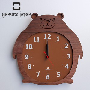 掛け時計 木製 ヤマト工芸 yamato Clock Zoo クマ （ 壁掛け時計 かけ時計 時計 とけい クロック 雑貨 ウォールクロック 日本製 掛時計 