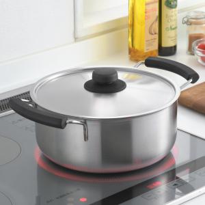 無水調理鍋 浅型両手鍋 24㎝ 料理ブック付き ヘルシークック 両手鍋