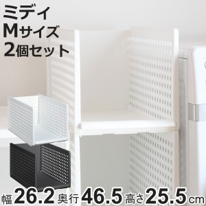 収納トレー ミディ プラスチック 洗面台下 収納 日本製 同色2個セット （ トレー シンク下 幅27 奥行47 高さ26 収納ケース 隙間収納 ケー