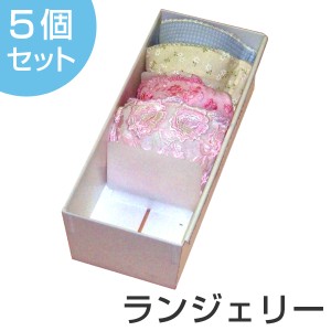 仕切りケース 幅14×奥行33×高さ9cm ランジェリー用 5個セット （ 下着 仕切り 収納 間仕切り ケース 収納ケース 収納ボックス インナー